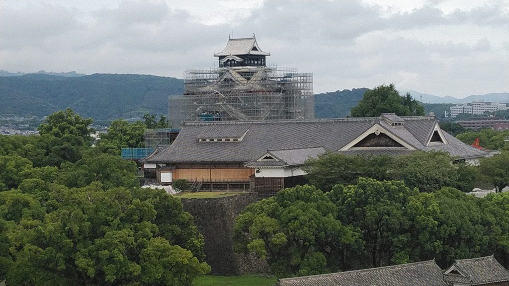 市役所から熊本城
