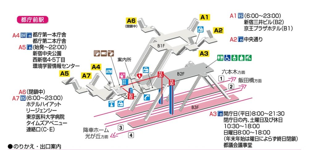 新宿 都営大江戸線 都庁前駅とは 日本国内の歩き方を色々紹介する